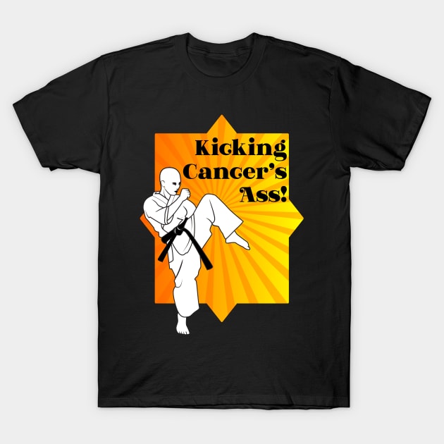 Kicking Cancer's Ass T-Shirt for Fighting Cancer T-Shirt by LittleBean